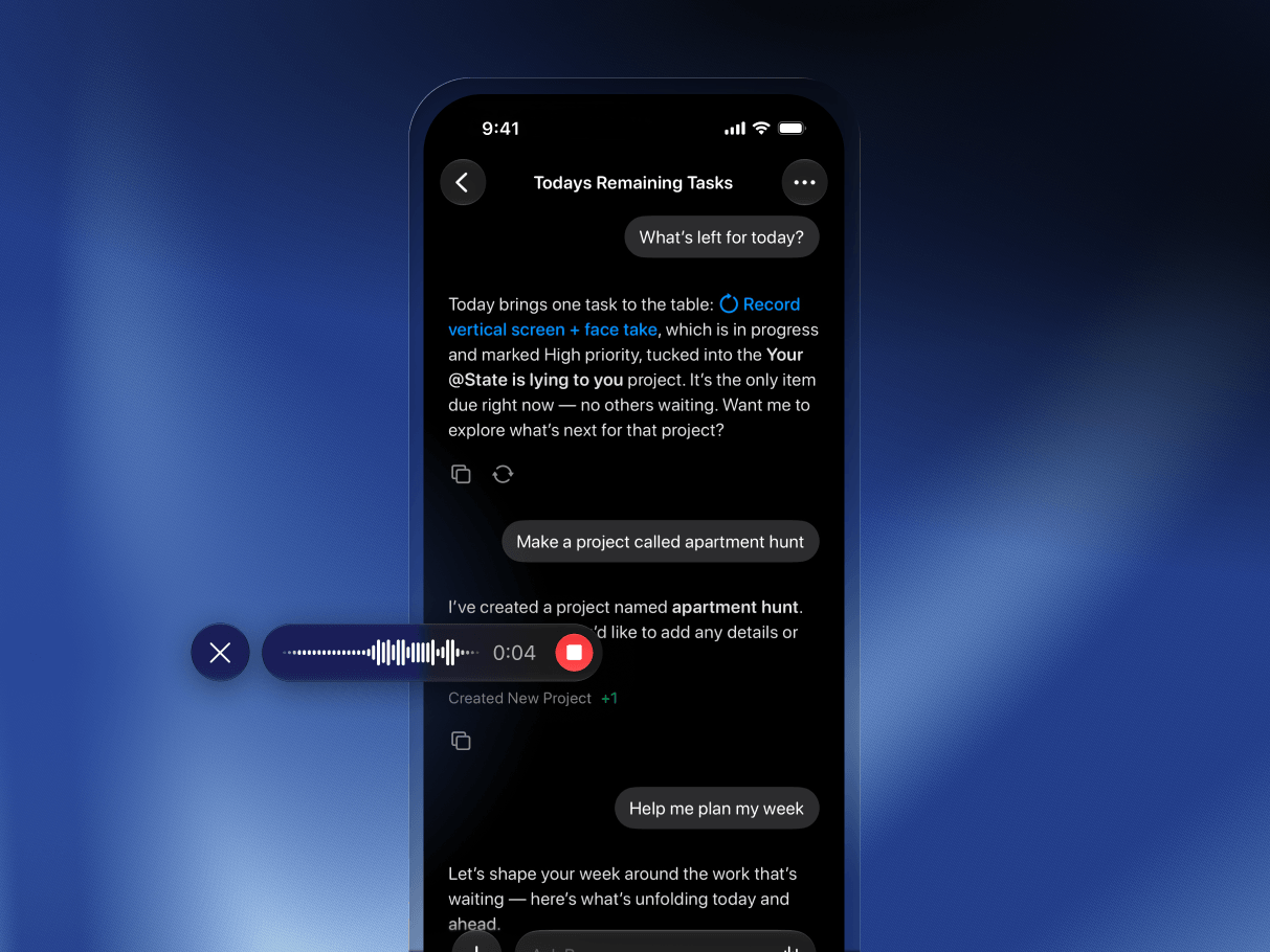 Beam Assistant helping plan tasks and projects