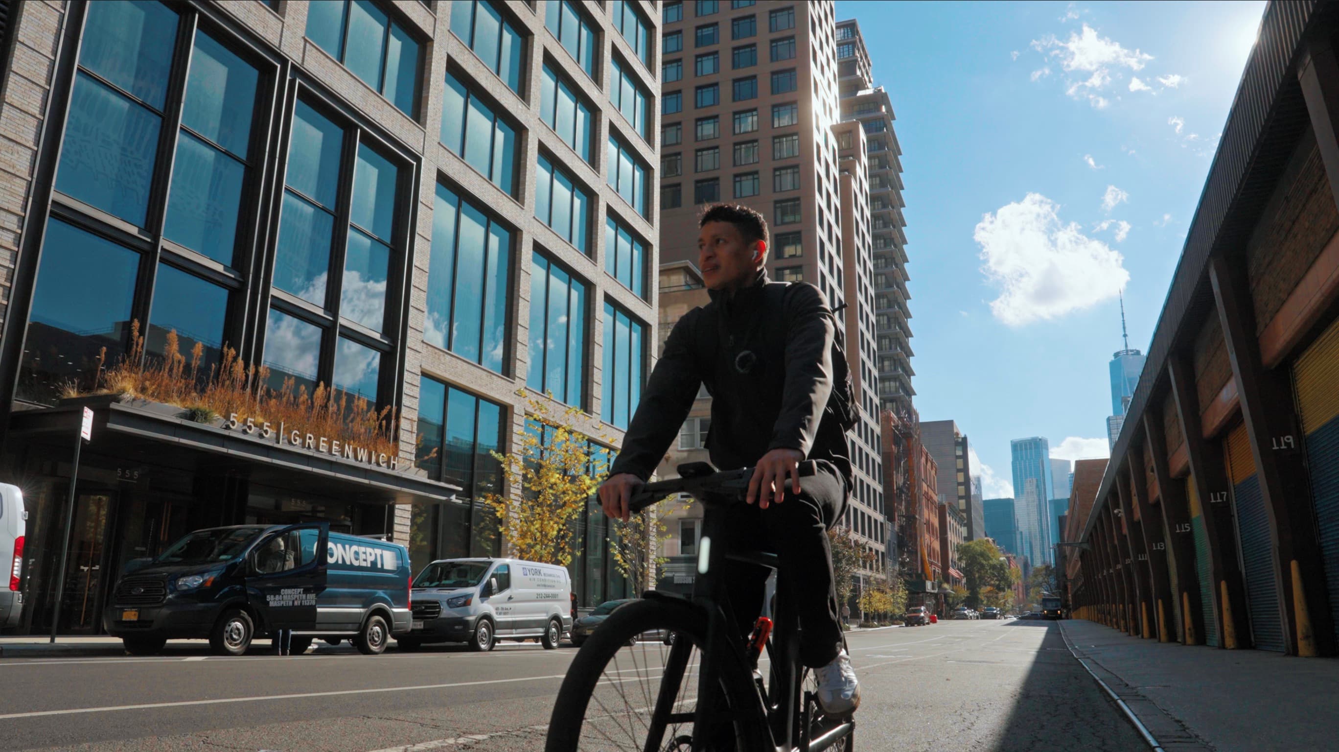 Brian Ruiz on an e-bike